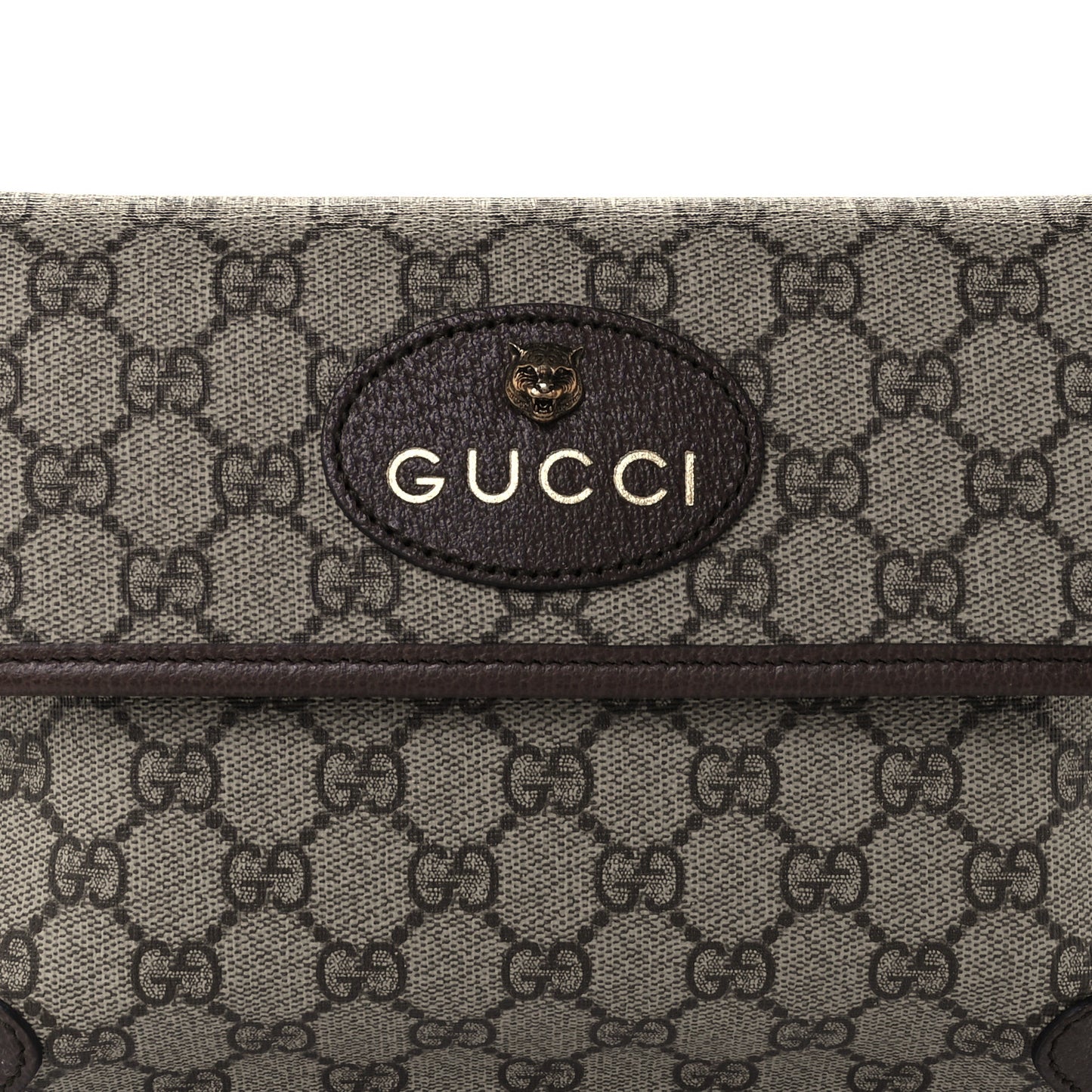 GG Supreme Monogram Neo Vintage Web Belt Bag Brown