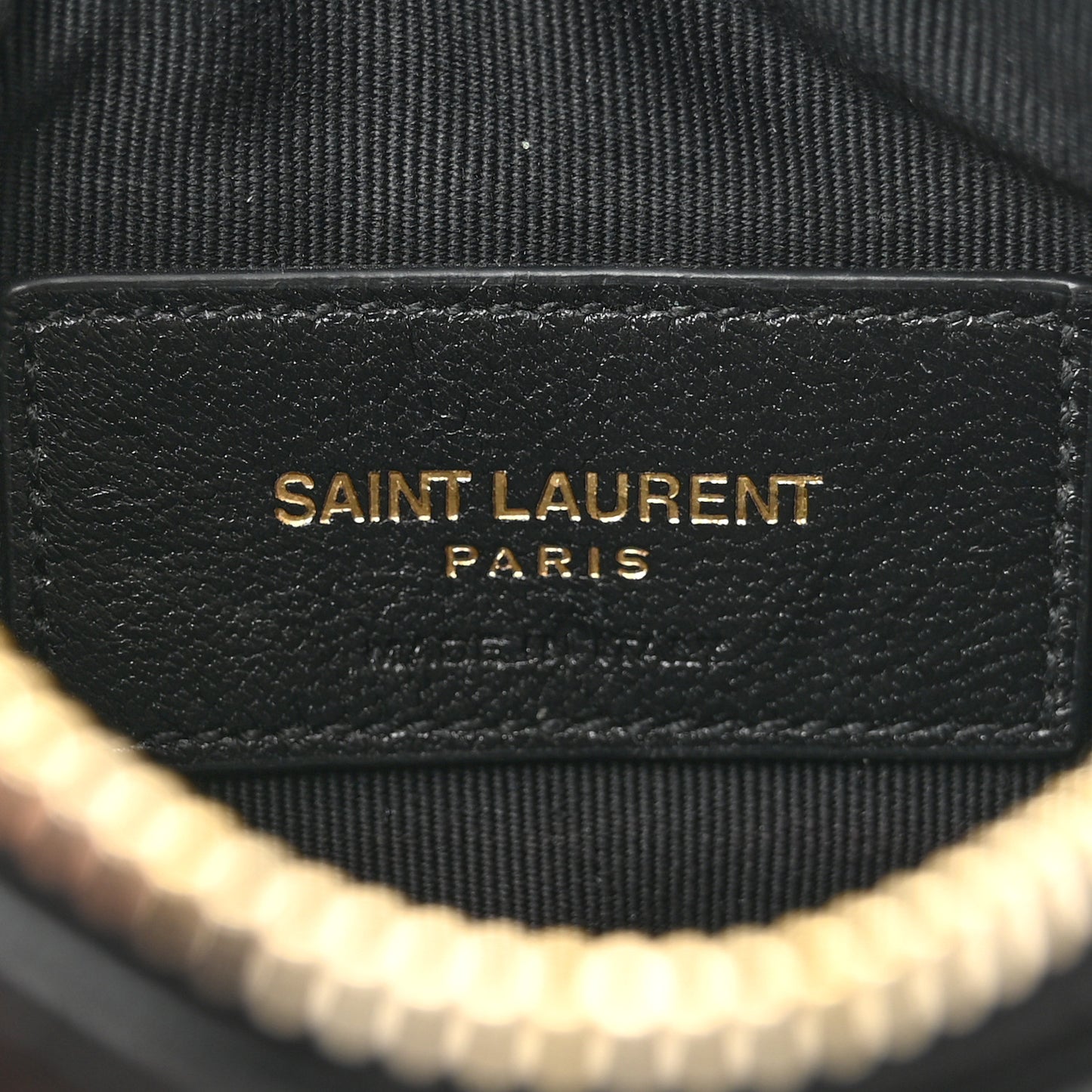 Calfskin Matelasse Monogram Key Pouch Black