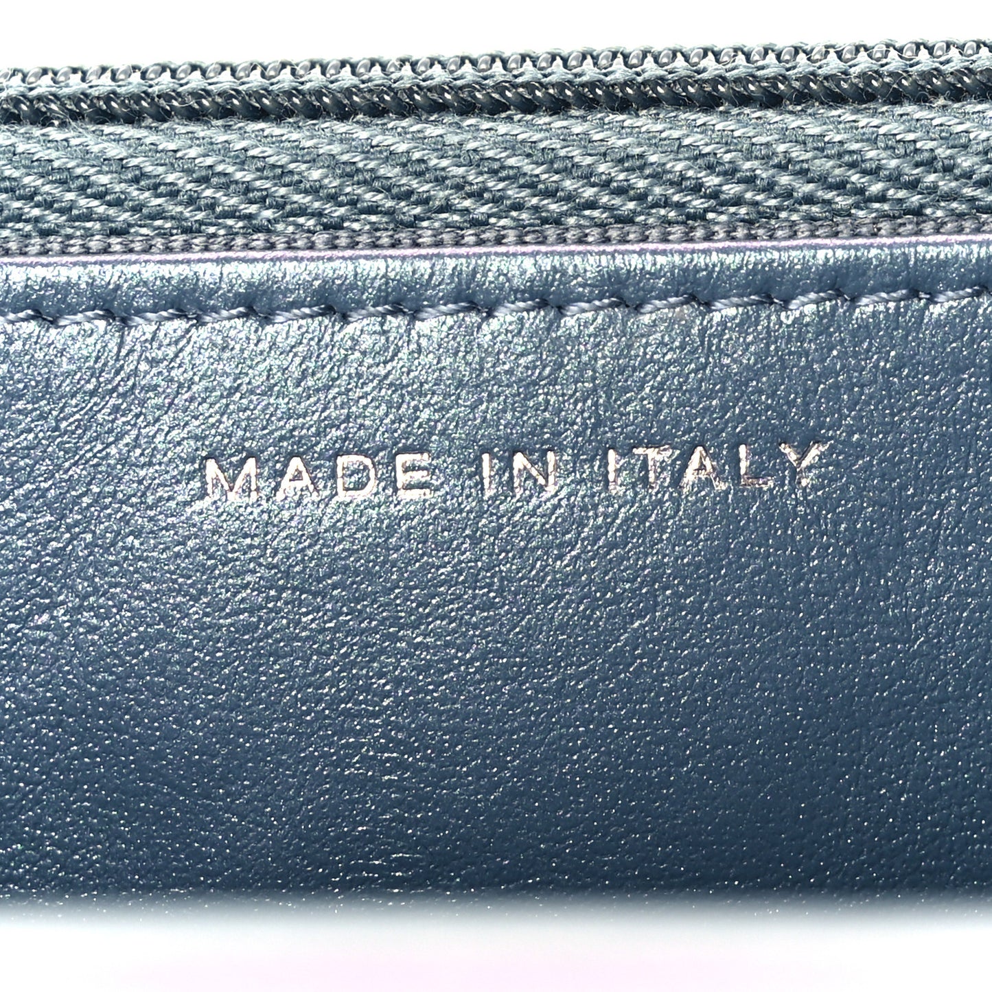 Iridescent Caviar Camellia Quilted Wallet on Chain WOC Dark Blue