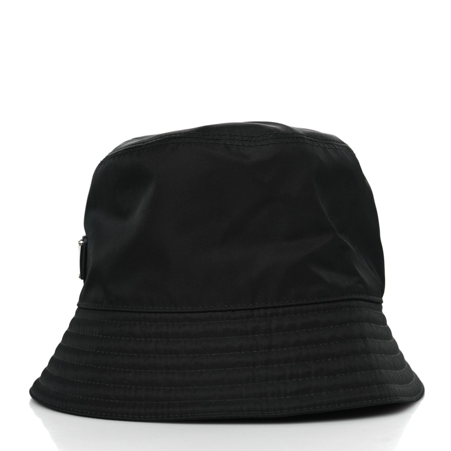 Re-Nylon Metal Triangle Logo Womens Bucket Hat M Black