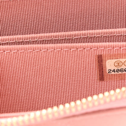 Chanel Lambskin Quilted Zip Around Coin Purse Light Pink 7 of 9