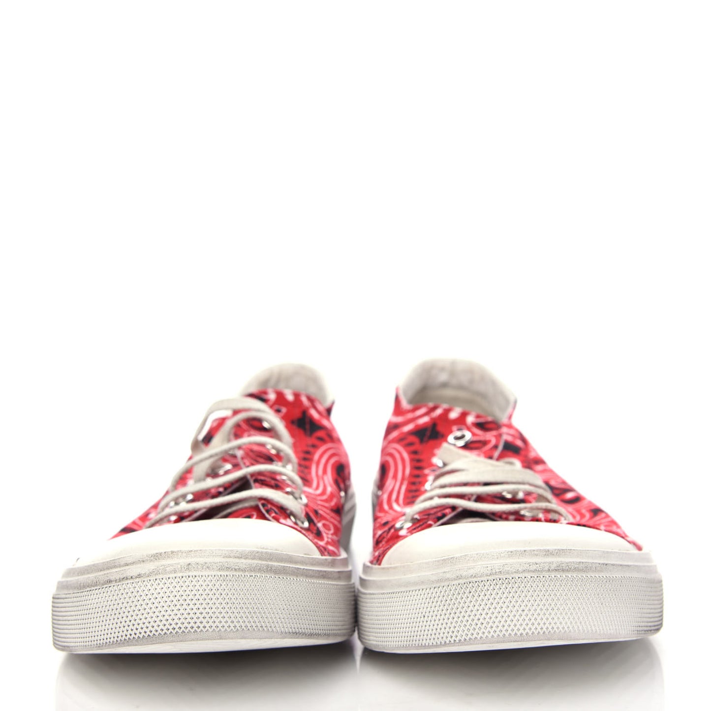 Canvas Bandana Print Bedford Low Top Sneakers 39.5 Red