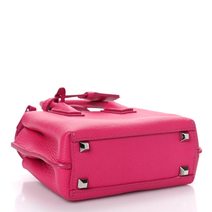 MCM Grained Calfskin X-Mini Milla Tote Beetroot Pink 4 of 8
