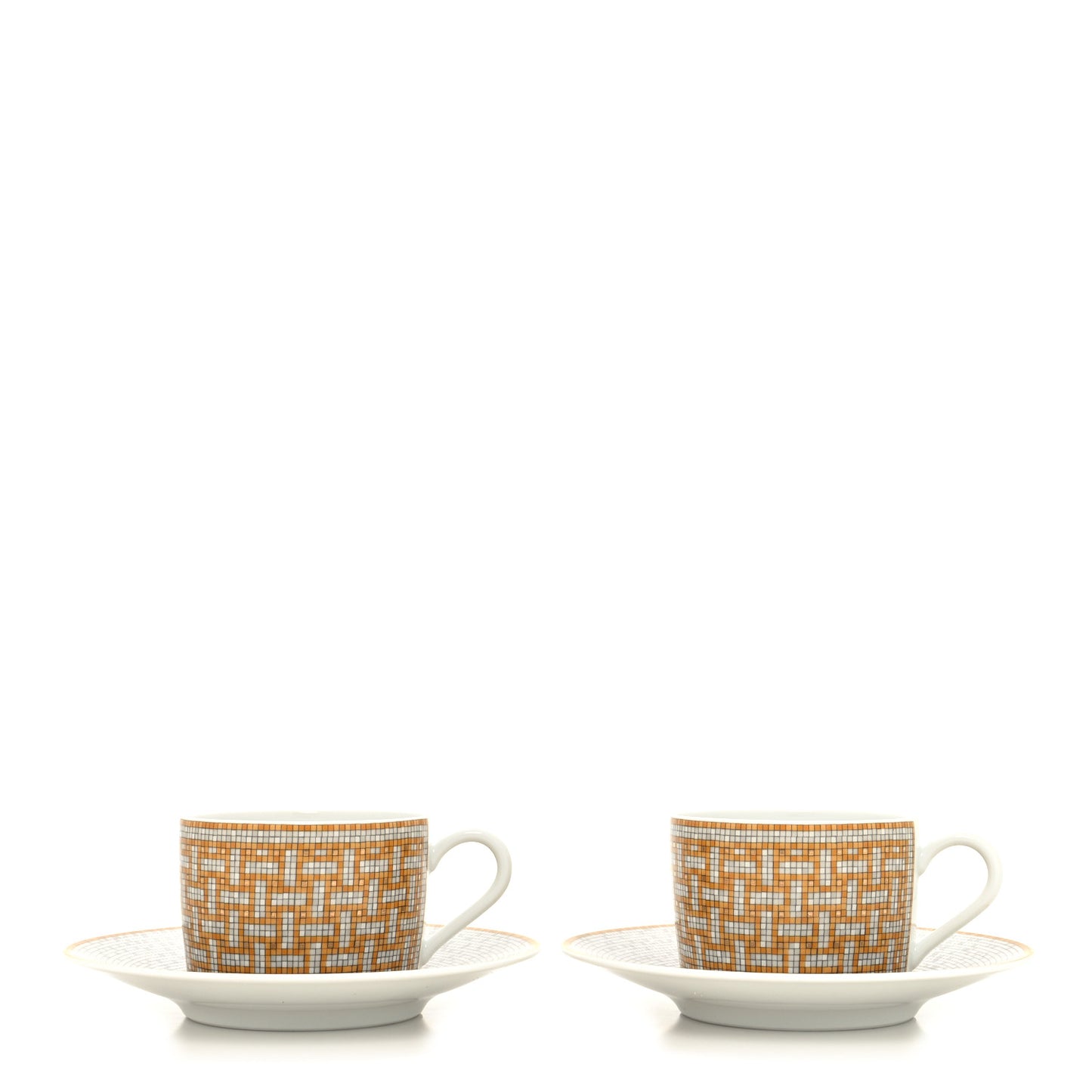 Porcelain 24 Gold Mosaique Teapot Cup Set Gold