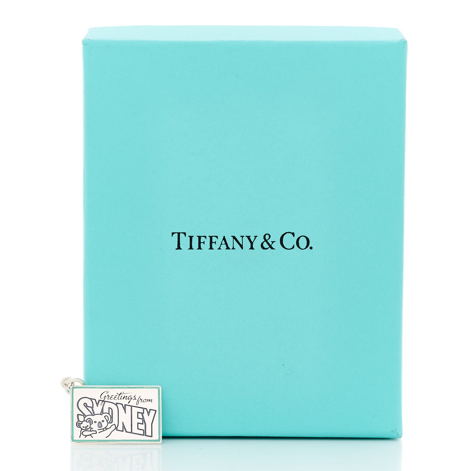 Tiffany Sterling Silver Enamel Sydney Postcard Charm Blue 5 of 5
