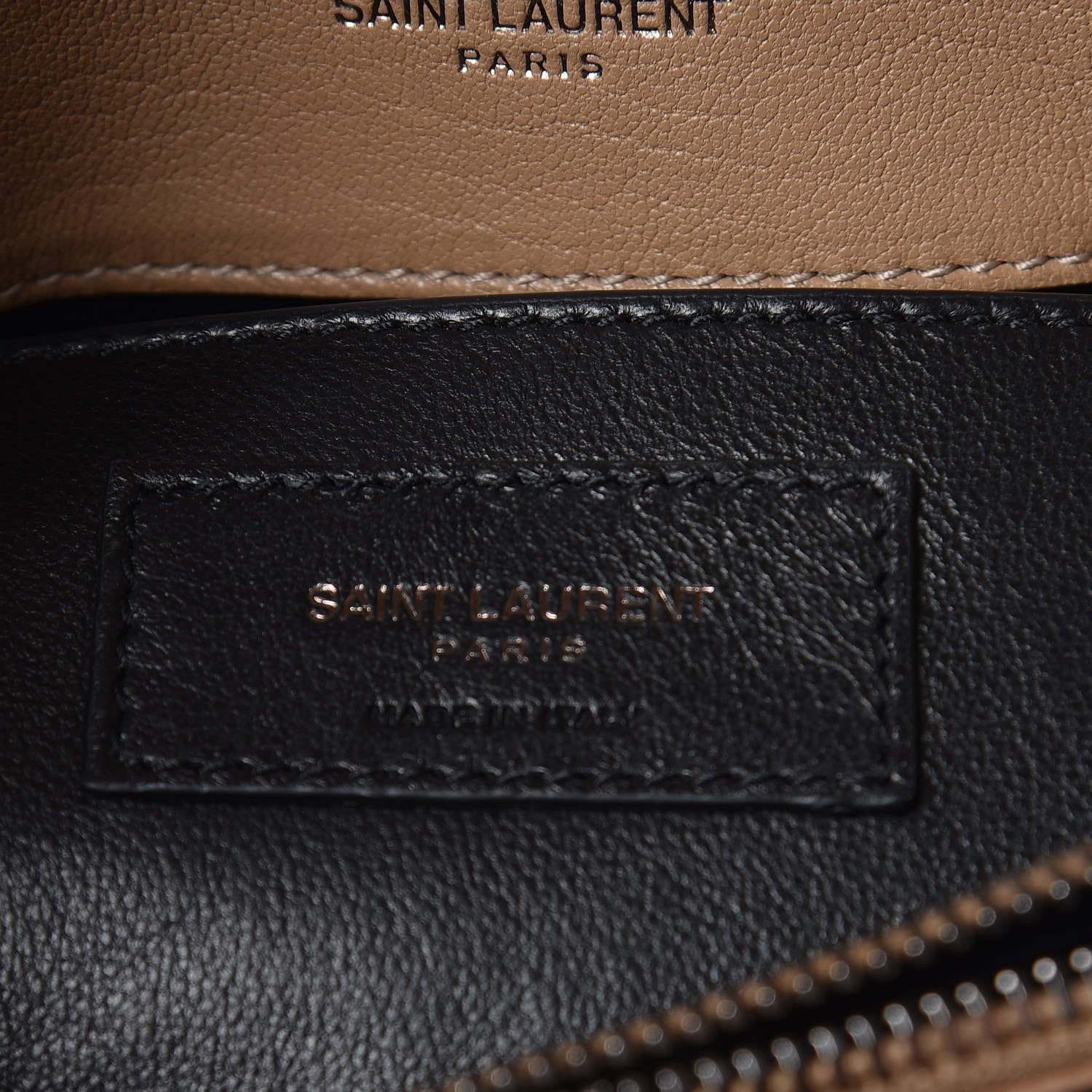 Saint Laurent Sheepskin Matelasse Chevron Monogram Medium College Bag Taupe 7 of 9