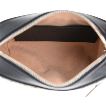 Gucci GG Supreme Monogram Textured Dollar Calfskin Web Mini Ophidia Shoulder Bag Beige Blue 5 of 8