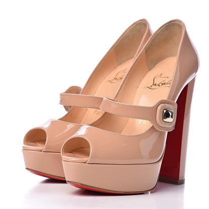 Christian Louboutin Patent Bibibop 140 Pumps 35 Doudou 3 of 10