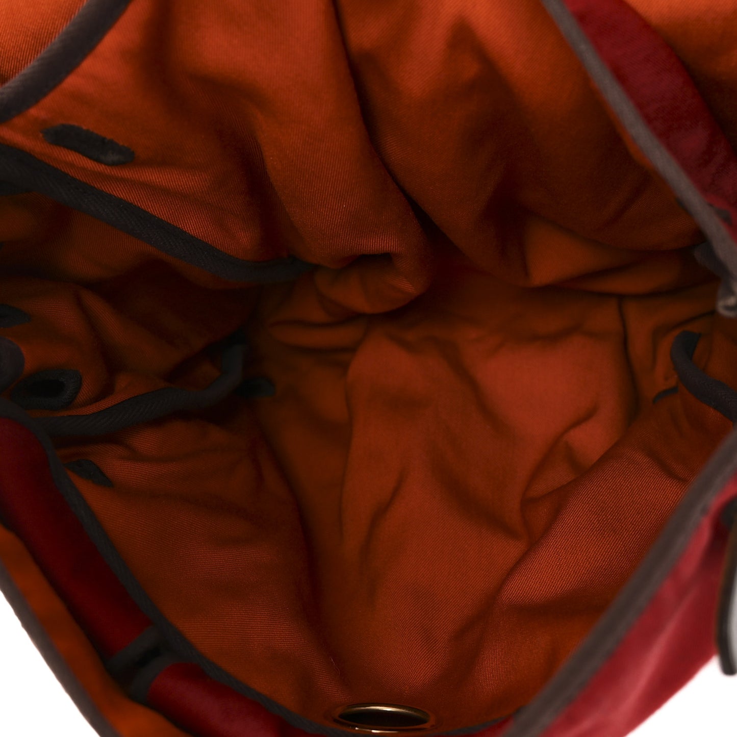 Toile Vache Calfskin Herbag 30 PM Backpack Orange Red