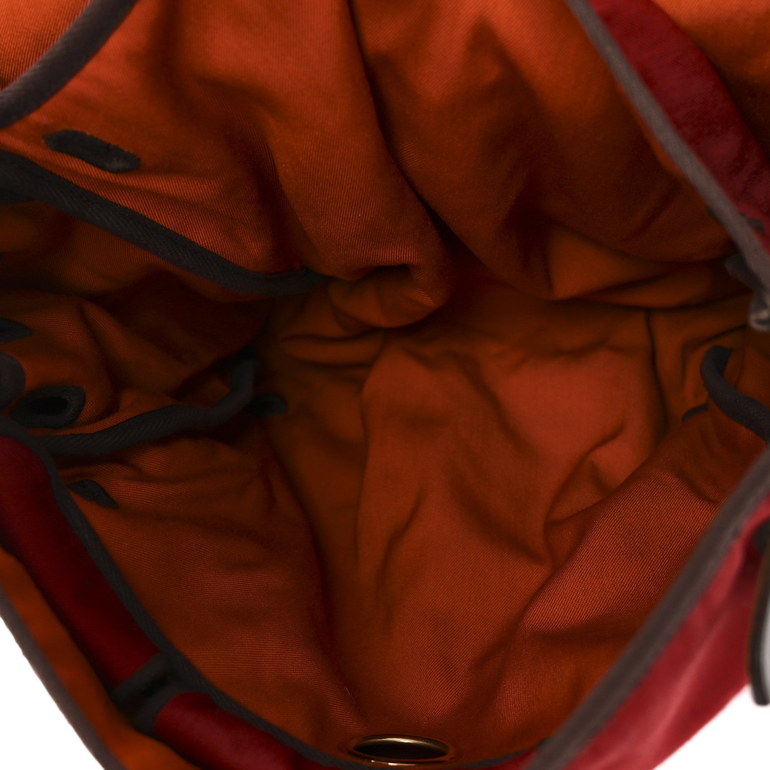 Hermes Toile Vache Calfskin Herbag 30 PM Backpack Orange Red 5 of 10