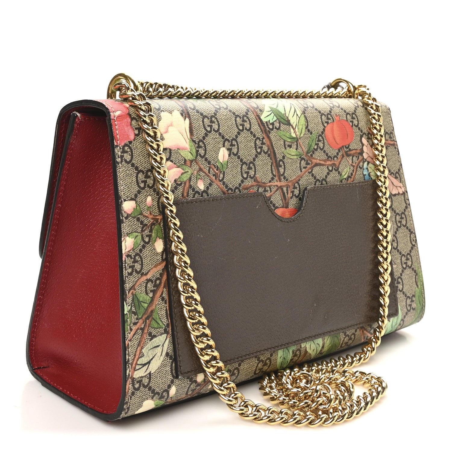 Gucci GG Supreme Monogram Tian Medium Padlock Shoulder Bag Beige Multicolor New Acero 3 of 10