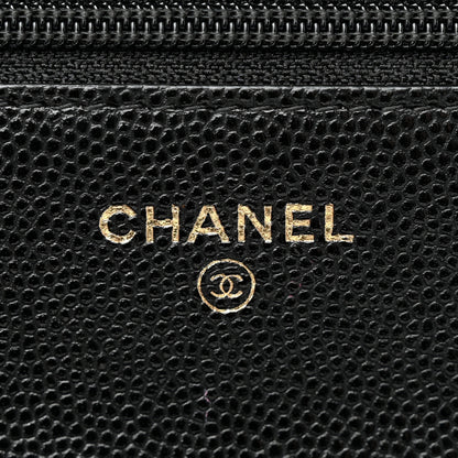 Chanel Caviar Quilted Boy Wallet On Chain WOC Black 6 of 12