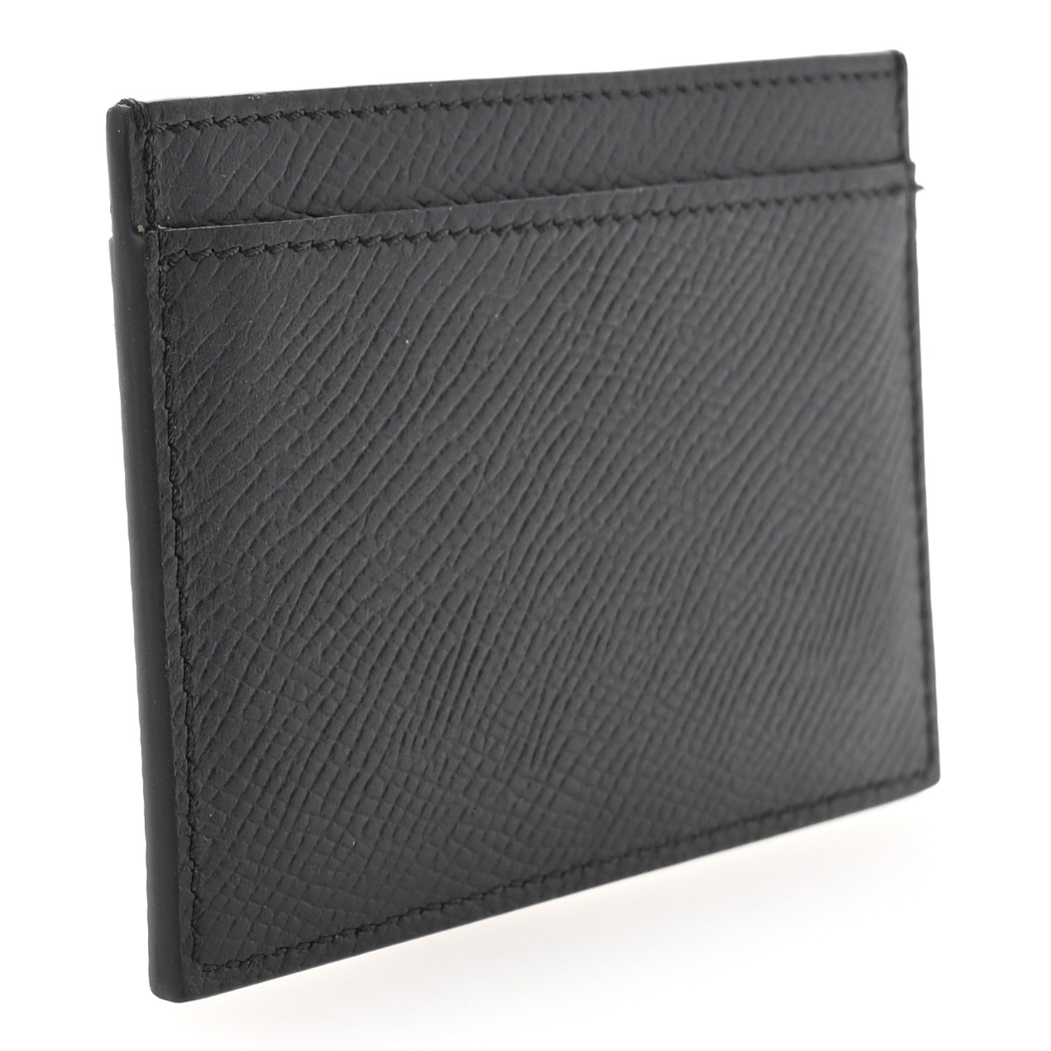 Celine Grained Calfskin Card Holder Black 3 of 8