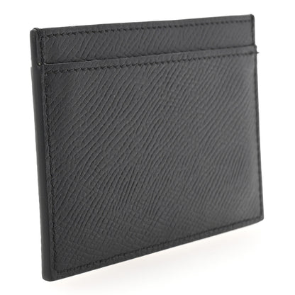 Celine Grained Calfskin Card Holder Black 3 of 8