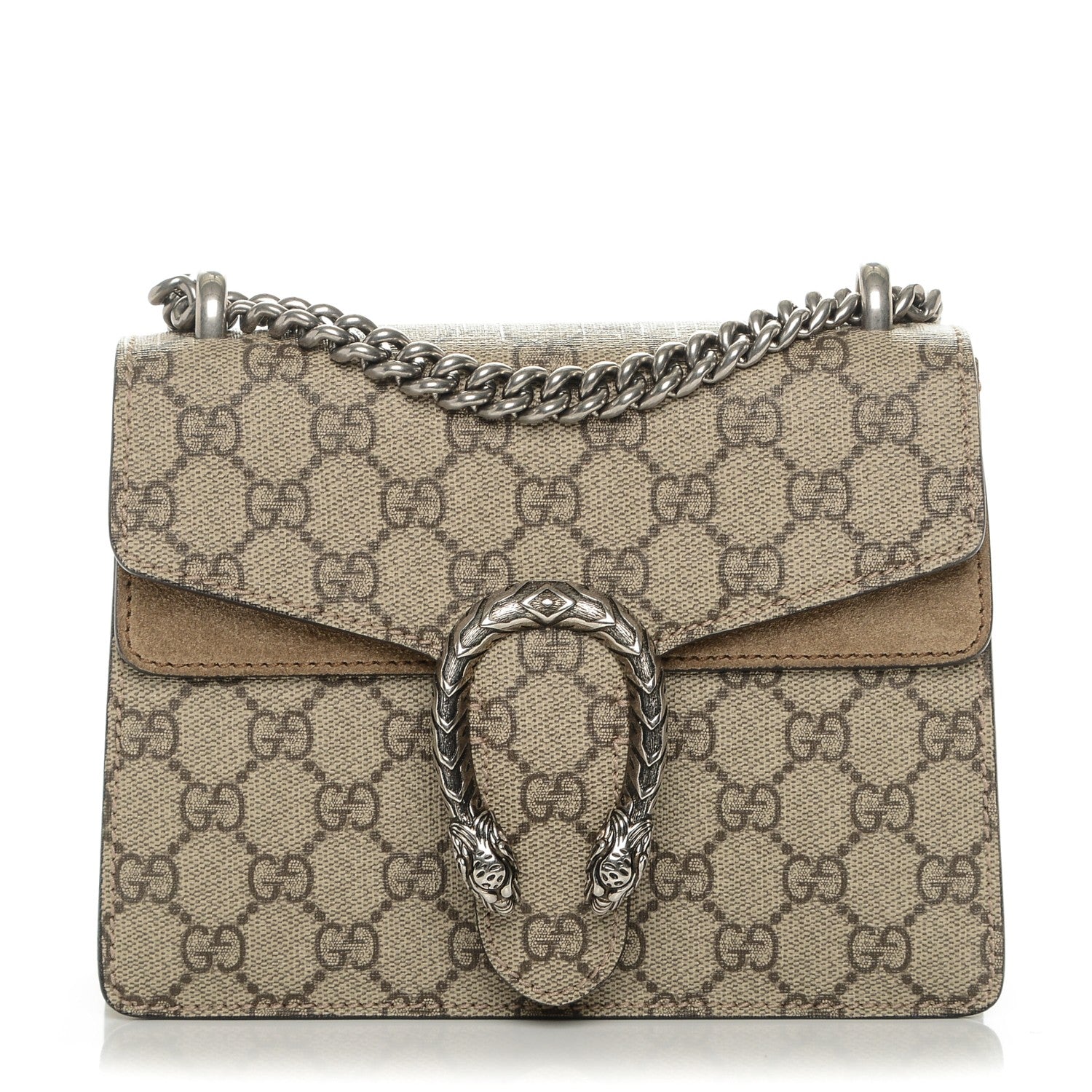 Gucci GG Supreme Monogram Mini Dionysus Shoulder Bag Taupe 1 of 7