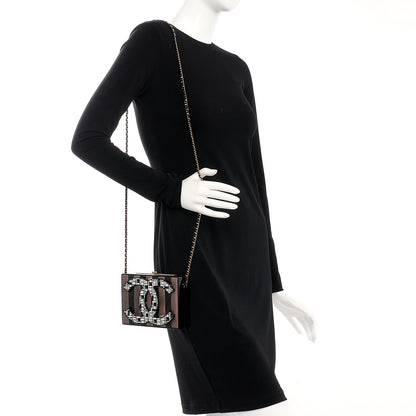 Chanel Plexiglass Crystal CC Minaudiere Clutch Black Copper 2 of 9