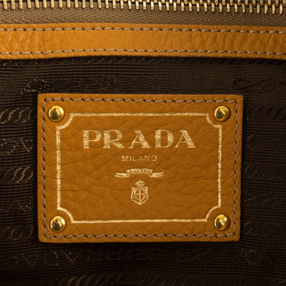 Prada Vitello Daino Tote Ambra 6 of 9
