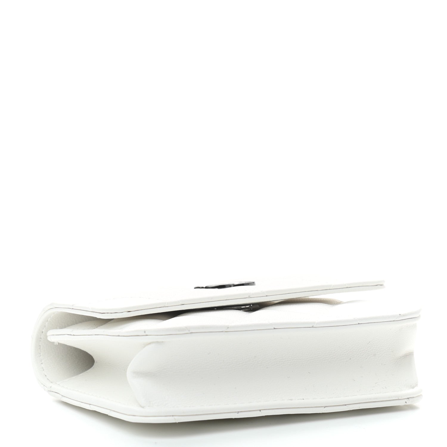 Chanel Lambskin Quilted CC Hook Card Holder White 4 of 8