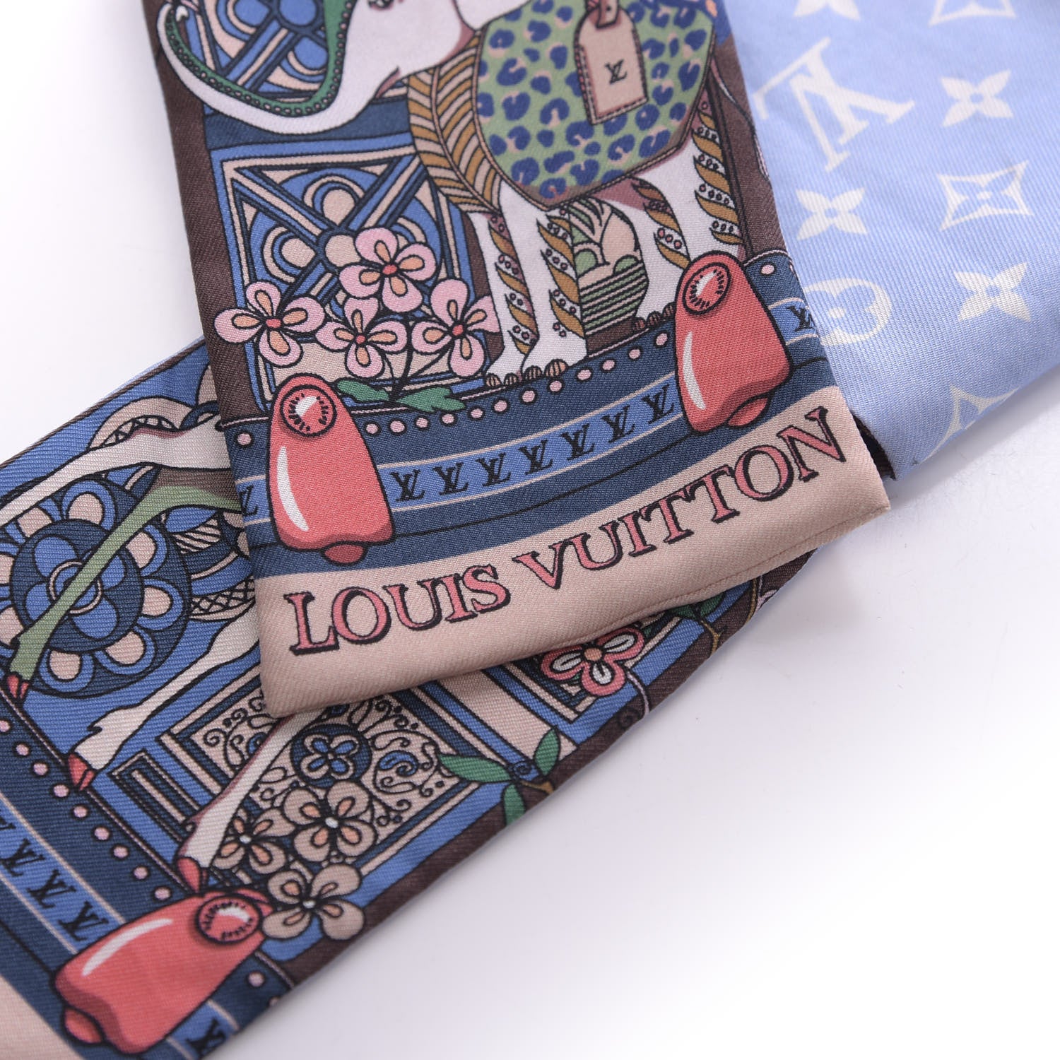 Louis Vuitton Silk Monogram LV Wonderland Bandeau Nude 2 of 3