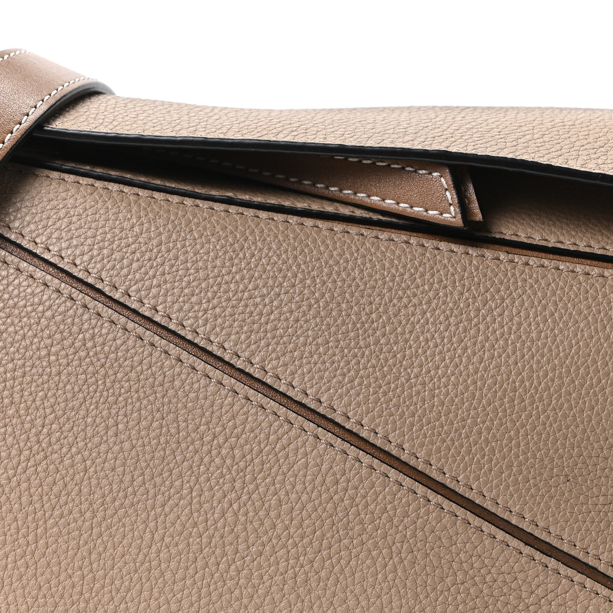 Grained Calfskin Small Puzzle Bag Sand Mink
