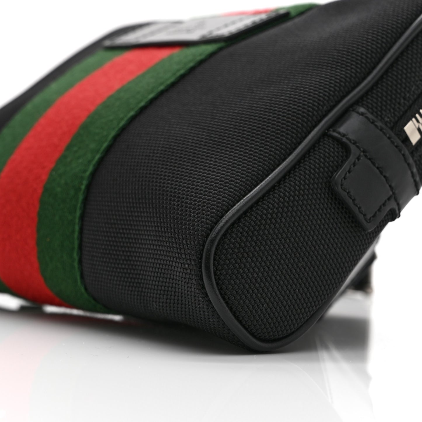Canvas Web Slim Belt Bag Black