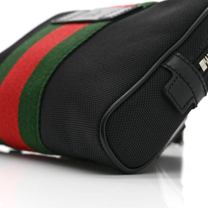 Gucci Canvas Web Slim Belt Bag Black 10 of 11