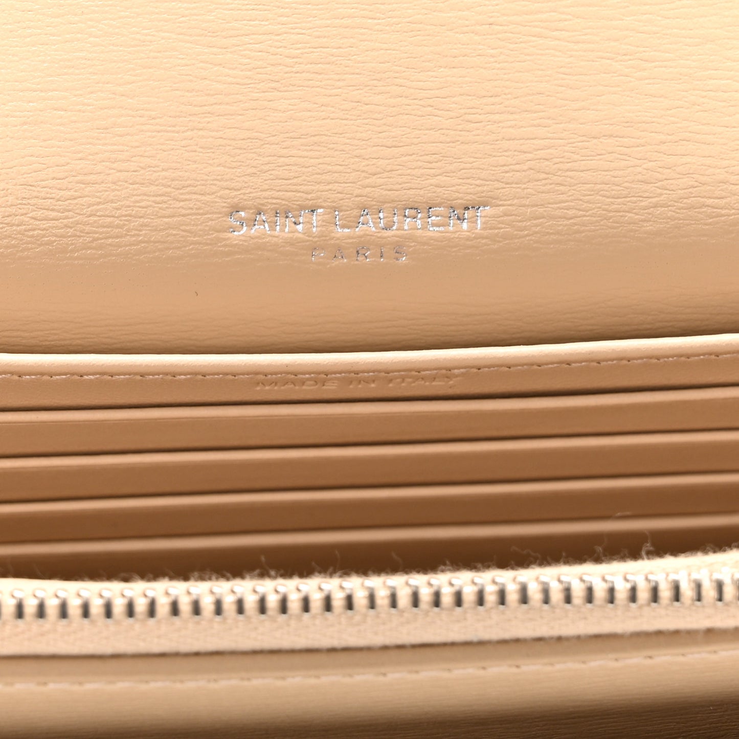 Calfskin Monogram Sunset Chain Wallet Nude Powder