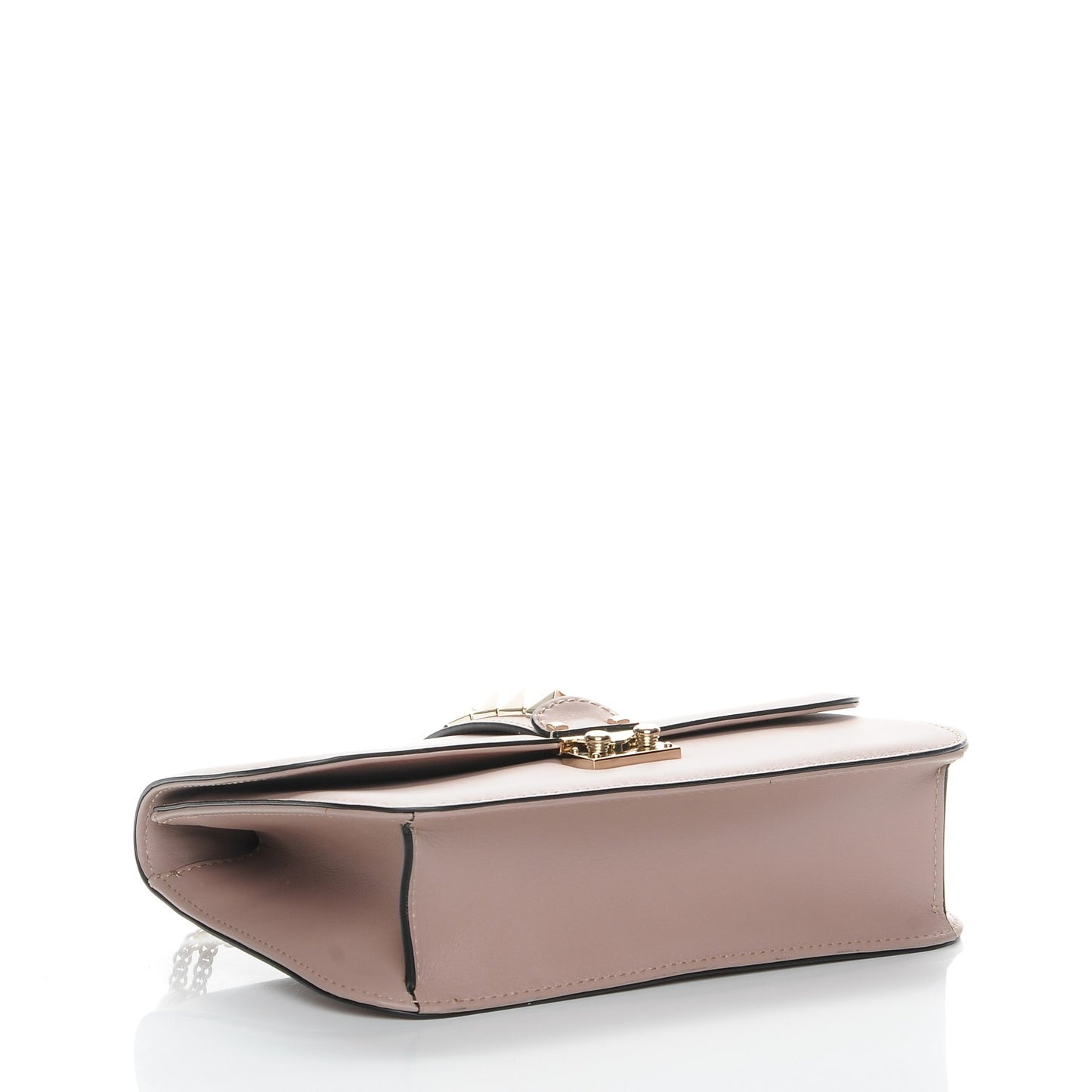 Vitello Medium Glam Lock Rockstud Flap Poudre