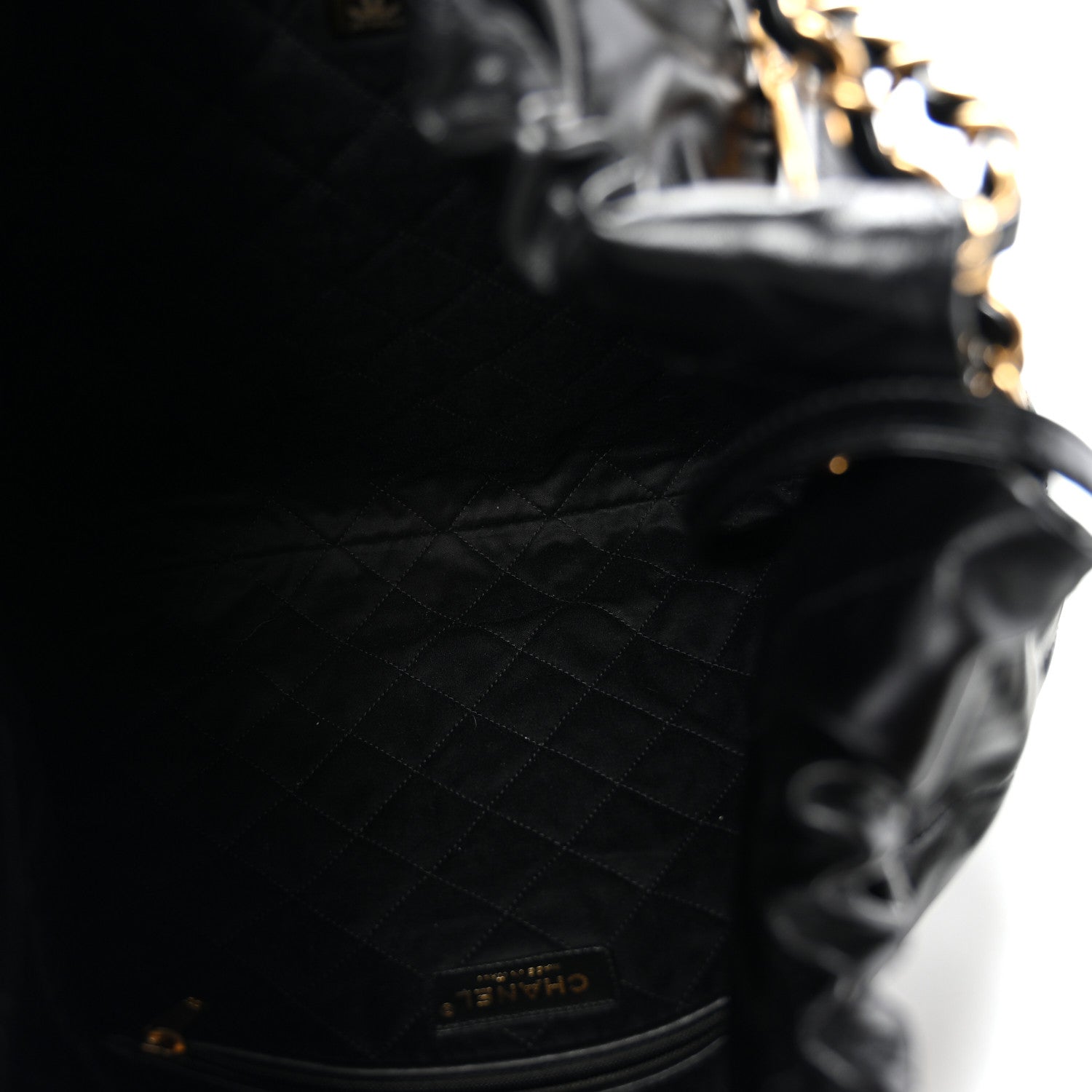 Chanel Shiny Calfskin Quilted Large Chanel 22 Black 6 of 11