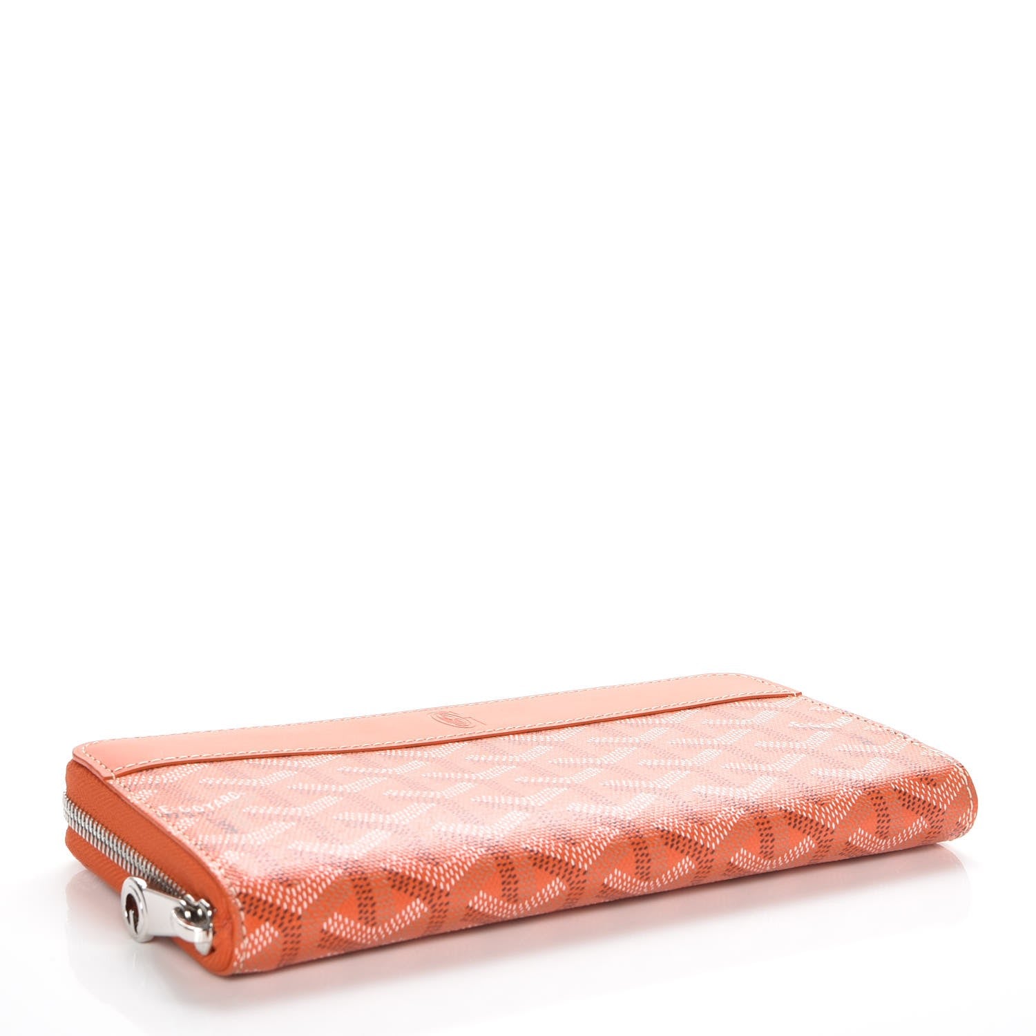 Goyard Goyardine Matignon Zip Around GM Wallet Orange 4 of 7