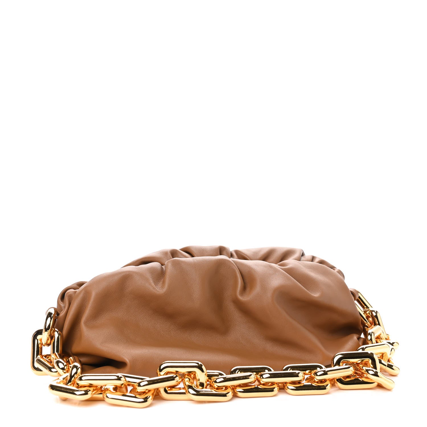 Bottega Veneta Calfskin The Pouch Chain Cammello 2 of 8