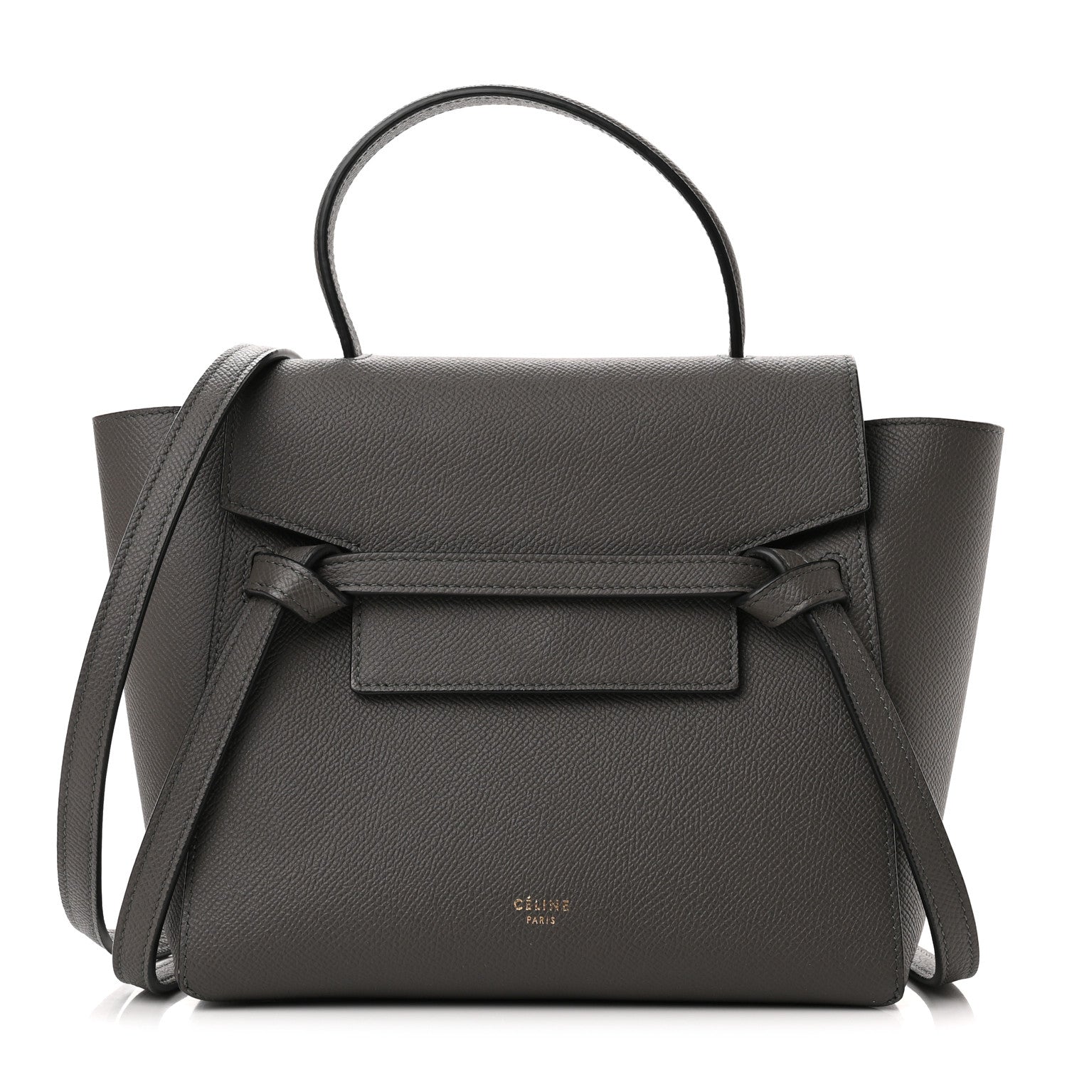 Celine Grained Calfskin Nano Belt Bag Grey 1 of 10