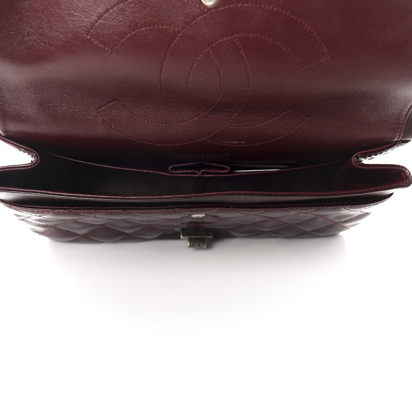 Patent Quilted 2.55 Reissue 227 Flap Light Burgundy