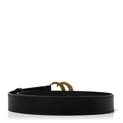 Gucci Calfskin Double G 30mm Belt 80 32 Black 2 of 6