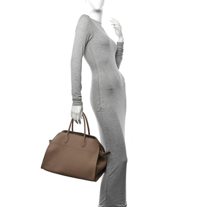 The Row Matte Grained Calfskin Soft Margaux 15 Dark Taupe 2 of 9