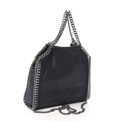 Stella McCartney Shaggy Deer Mini Falabella Fold Over Navy 3 of 10