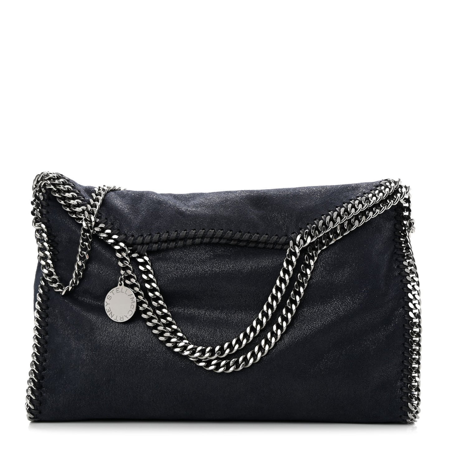 Shaggy Deer Falabella Fold Over Tote Navy