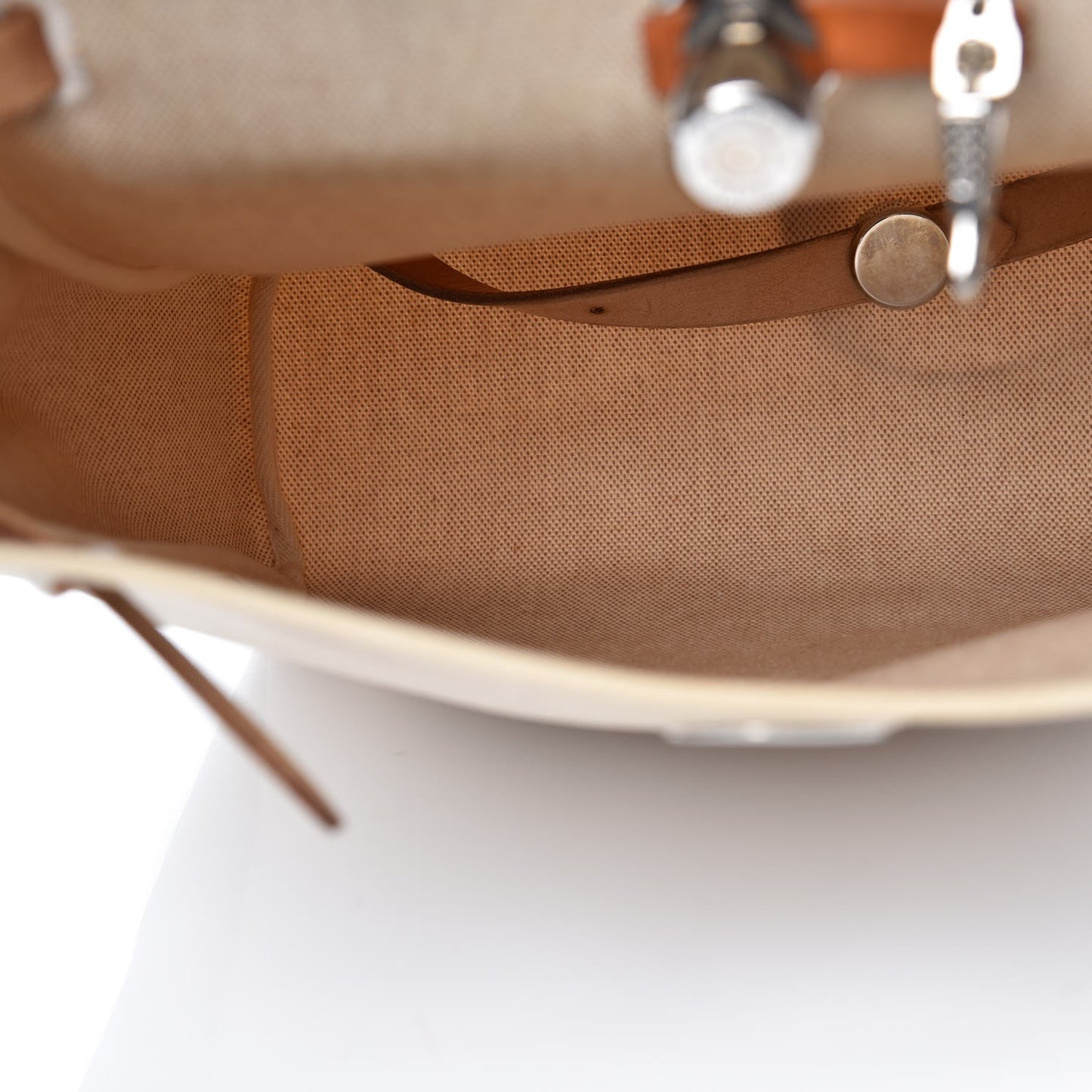 Toile Vache Calfskin Herbag 30 PM Backpack Natural