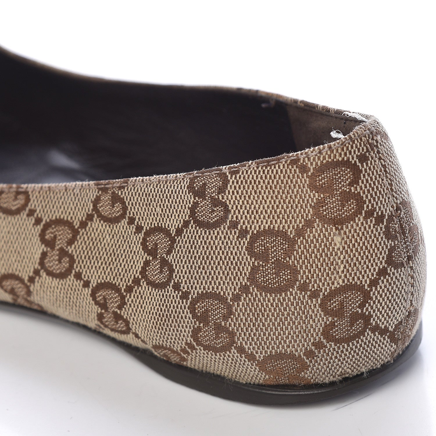Gucci GG Monogram Ballet Flat 36.5 Beige Ebony 9 of 16