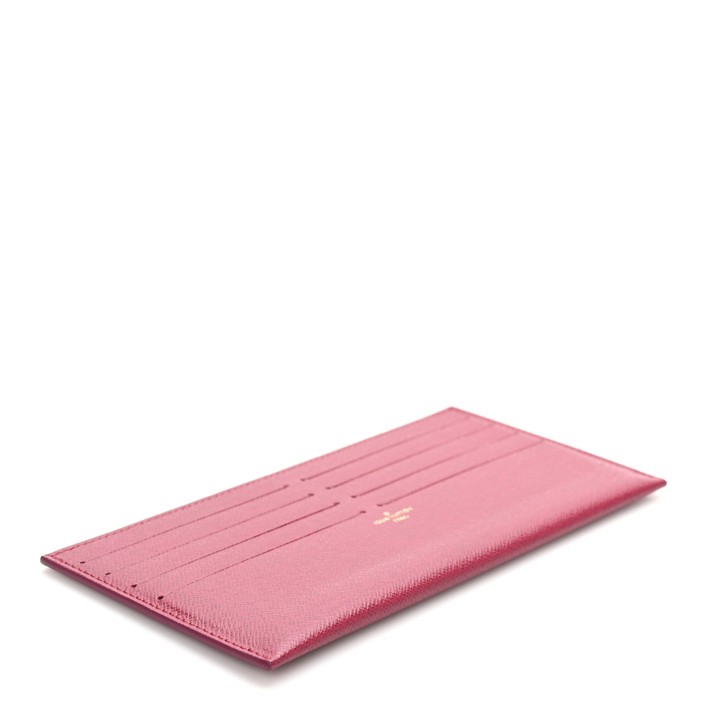 Calfskin Felicie Card Holder Insert Fuchsia