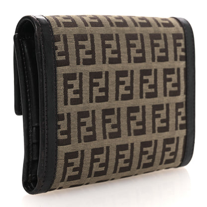 Fendi Zucchino Compact Wallet Tobacco 3 of 11