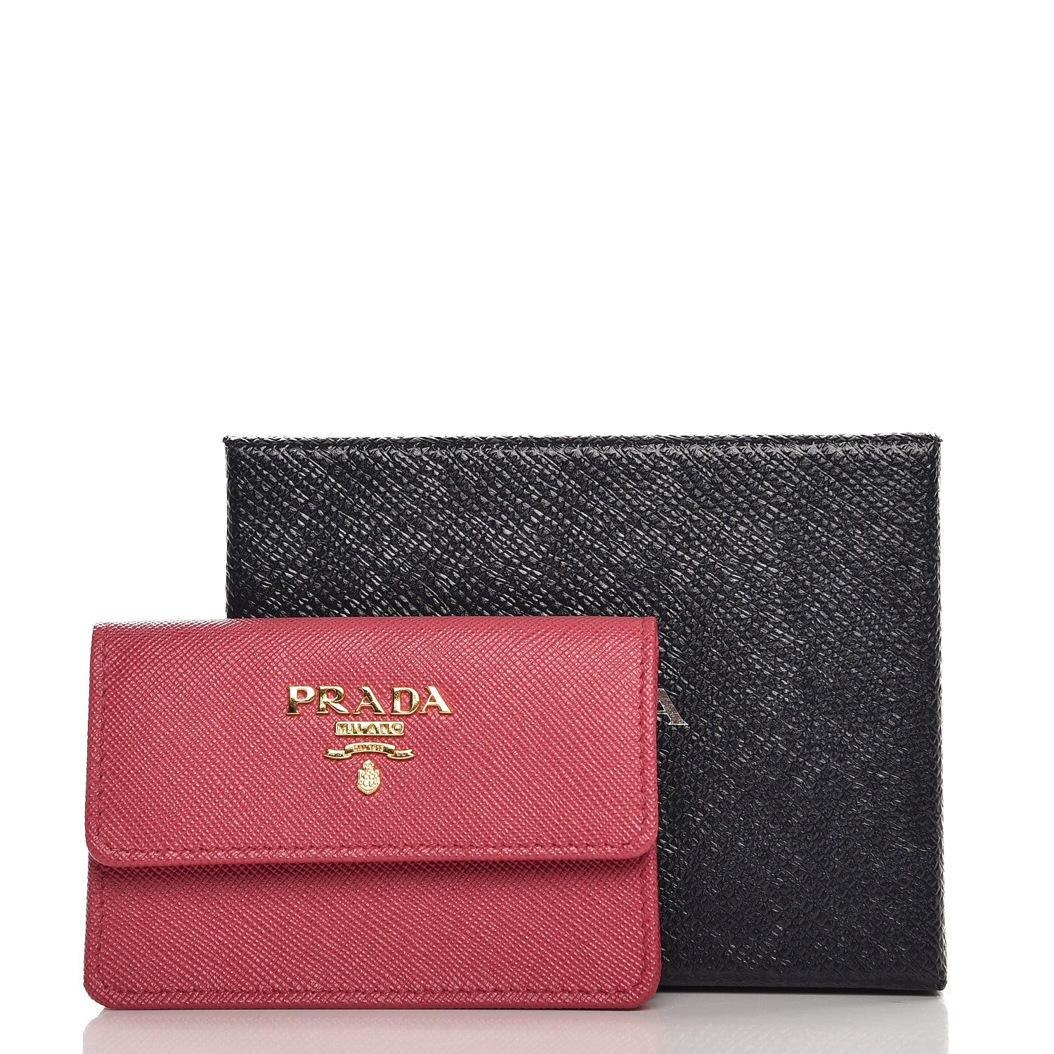 Prada Saffiano Metal Coin Purse Peonia 8 of 8