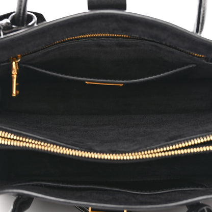 Miu Miu Goatskin Madras Tote Black 5 of 9