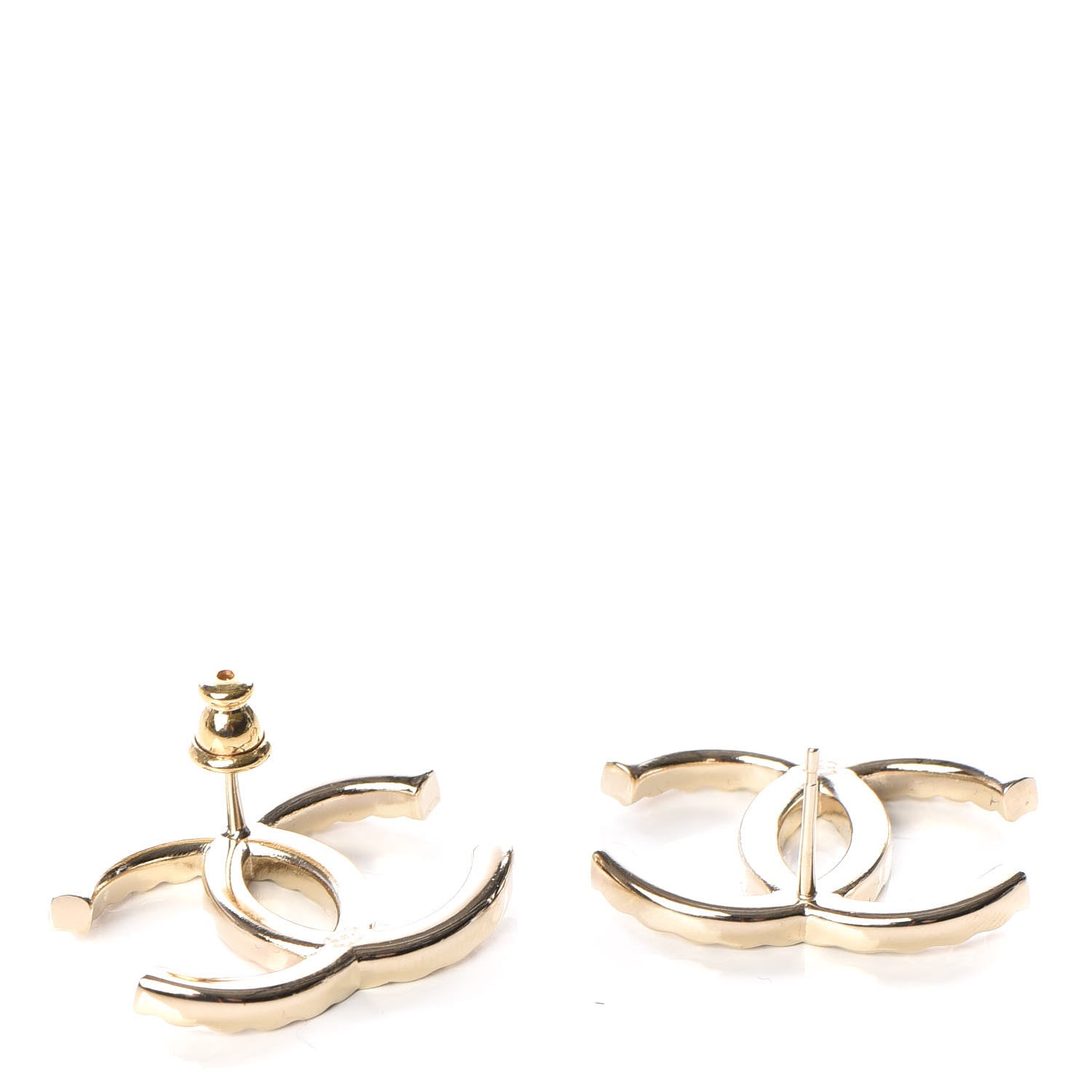 Chanel Baguette Crystal High Society CC Earrings Gold 3 of 5