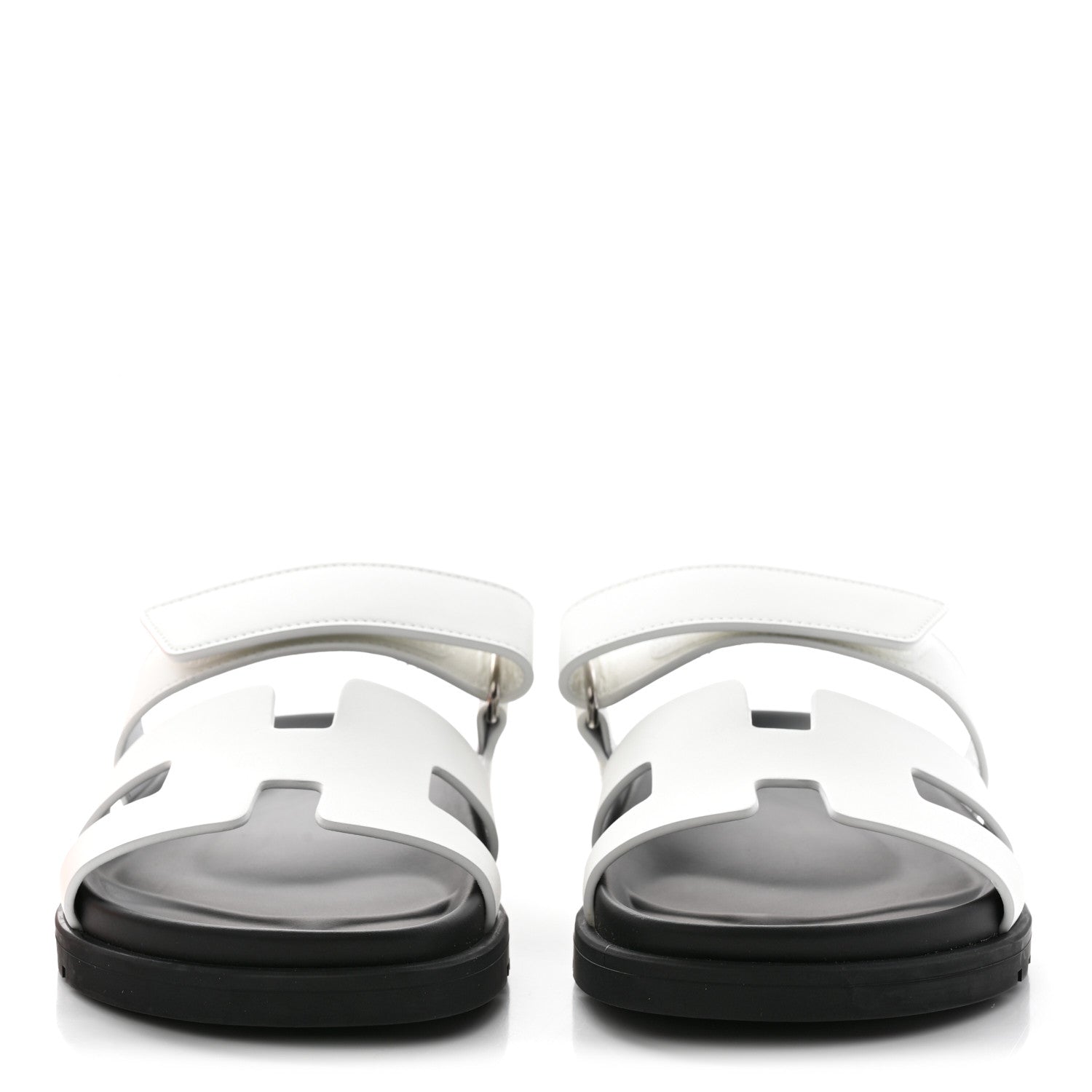 Hermes Calfskin Womens Chypre Sandals 35.5 White 2 of 10