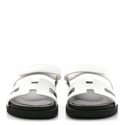 Hermes Calfskin Womens Chypre Sandals 35.5 White 2 of 10