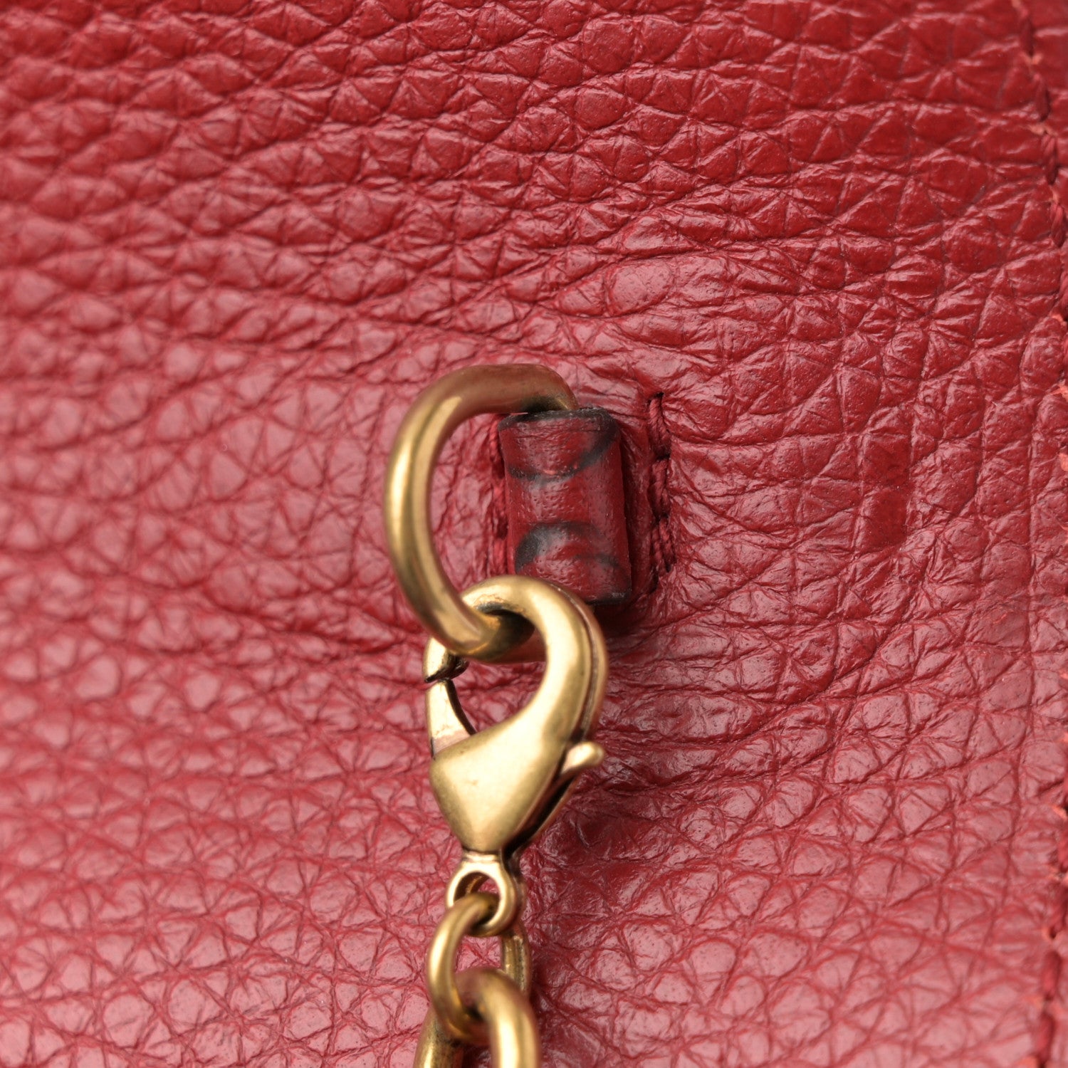 Gucci Calfskin GG Marmont Chain Wallet Vulcanic Red 14 of 14