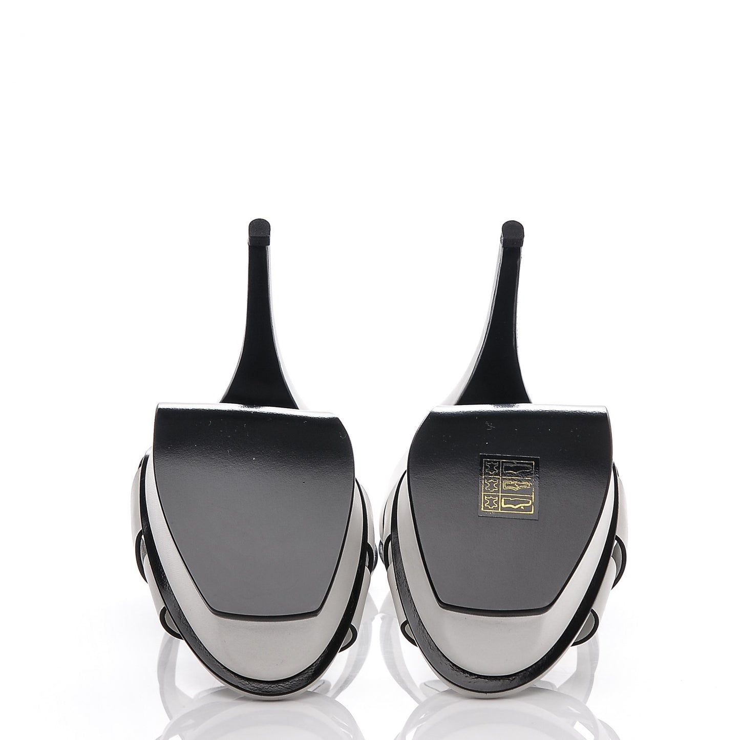 Calfskin Tribute 105 Platform Sandals 38.5 White Black