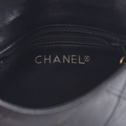 Chanel Calfskin Diamond Embossed Flap Waist Belt Bag Black 5 of 10