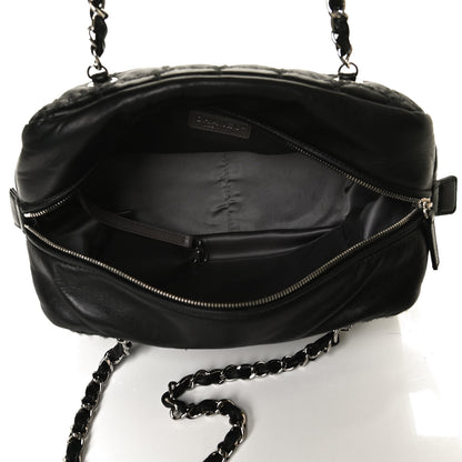 Chanel Calfskin Bubble Quilt Bowler Black 5 of 10